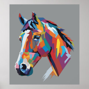 arte pop caballo cabeza