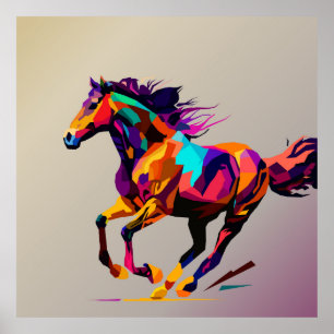 Arte pop caballo corriendo