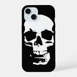 Arte Pop Calavera Negro y Blanco Elegante y Genial