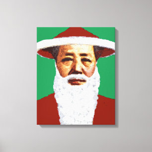 Arte pop chino de las Felices Navidad de Mao Papá