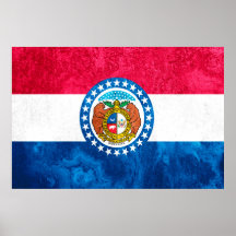 Arte pop con bandera del estado de Misuri