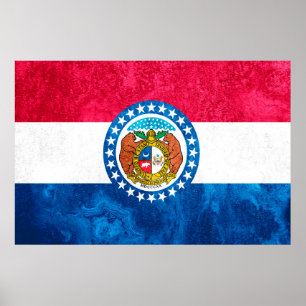 Arte pop con bandera del estado de Misuri