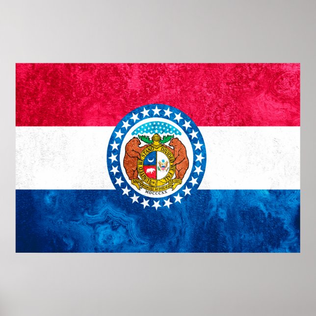 Arte pop con bandera del estado de Misuri (Frente)