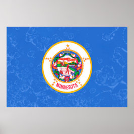 Arte pop con bandera estatal de Minnesota