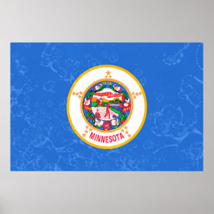 Arte pop con bandera estatal de Minnesota