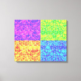 Arte pop con burbujas arcoiris