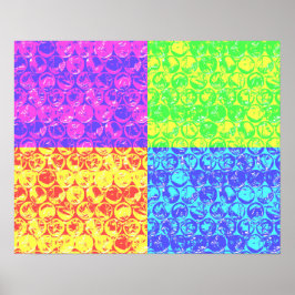 Arte pop con burbujas arcoiris