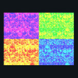 Arte pop con burbujas arcoiris<br><div class="desc">Patrón de ajuste de burbujas de arte pop en colores arcoiris</div>