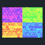Arte pop con burbujas arcoiris<br><div class="desc">Patrón de ajuste de burbujas de arte pop en colores arcoiris</div>