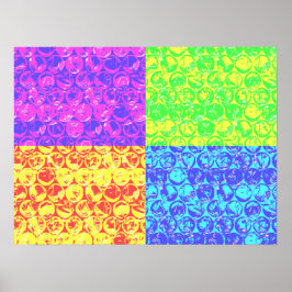 Arte pop con burbujas arcoiris