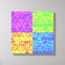 Arte pop con burbujas arcoiris