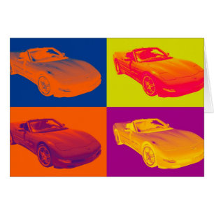 Arte pop convertible del coche del músculo del