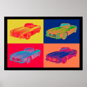 Arte pop convertible del SL del Benz 300 de