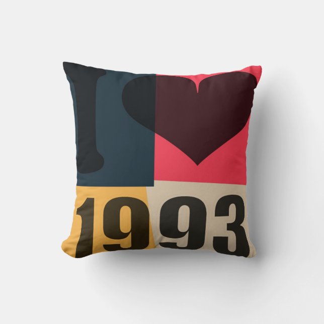 Arte pop - corazón 1993 de I - almohada (Anverso)