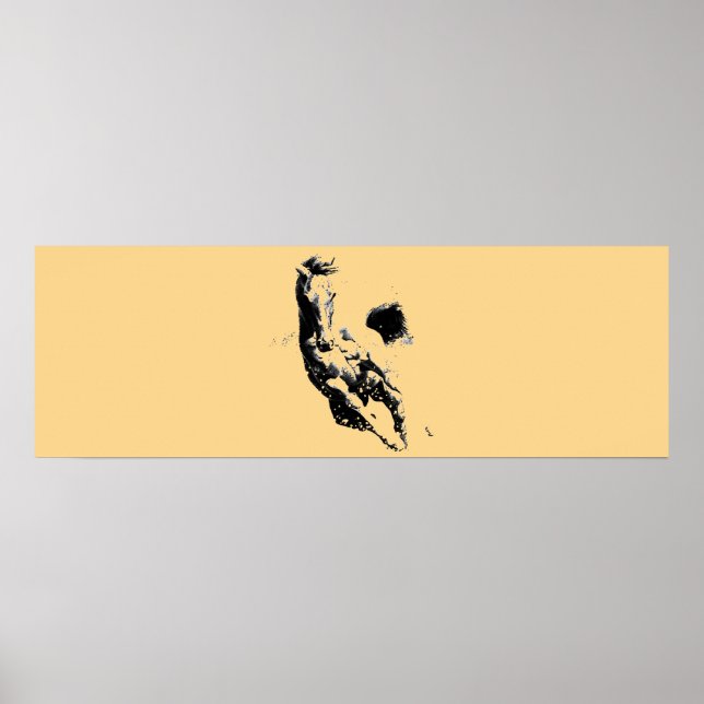 Arte pop Corriendo arte de caballo Browny Beige (Frente)