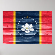 Arte pop de bandera estatal de Misisipi