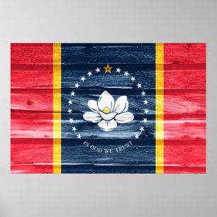 Arte pop de bandera estatal de Misisipi