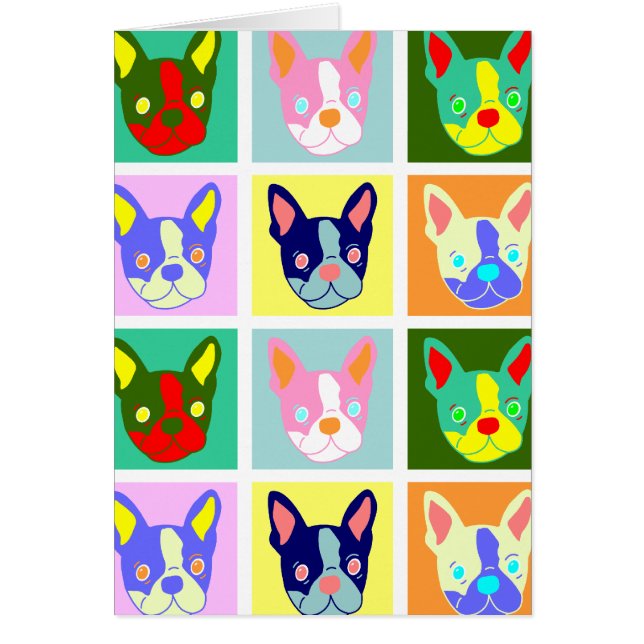 Arte pop de Boston Terrier (Frente)