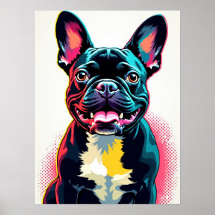 Arte pop de Bulldog francés - Audaz estilo cómico 