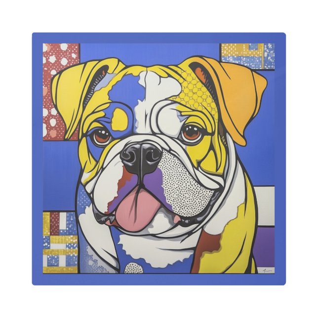 Arte pop de Bulldog lúdico (Anverso)
