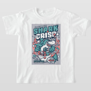 Arte pop de cereales de Shark Crisp para camiseta 