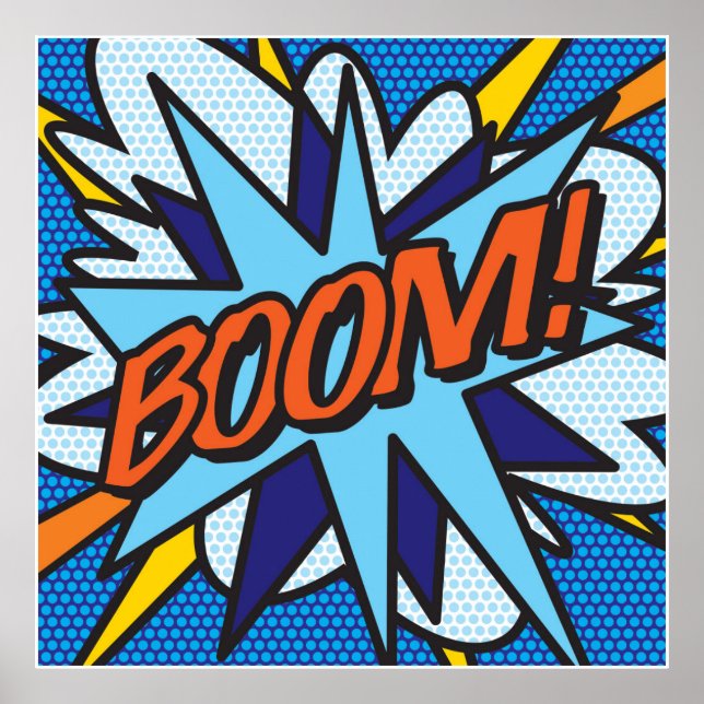 Arte Pop de Cómic BOOM Superhéroe (Frente)