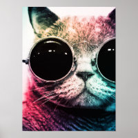 Arte pop de gato hipster