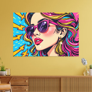 Arte pop de Glam Eléctrico - Retro Dinámico 80