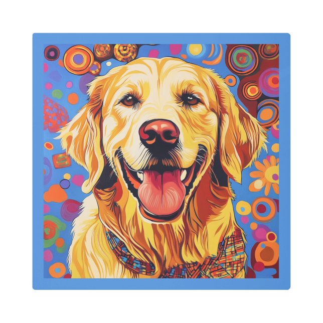 Arte pop de Golden Retriever (Anverso)