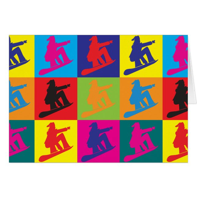 Arte pop de la snowboard (Anverso (Horizontal))