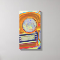 Arte pop de los faros de los coches clásicos