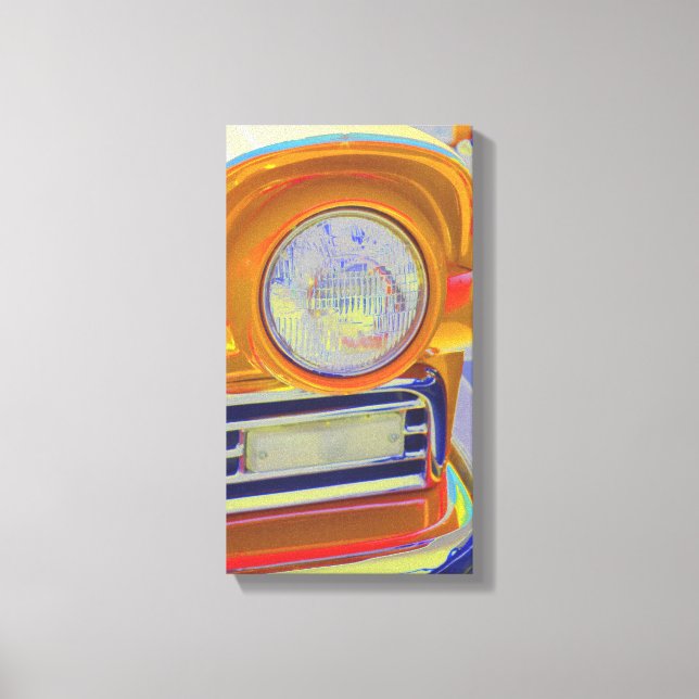 Arte pop de los faros de los coches clásicos (Anverso)