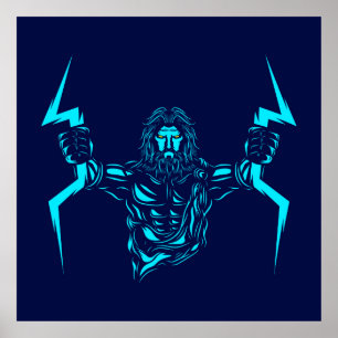 Arte pop de mitología de Zeus