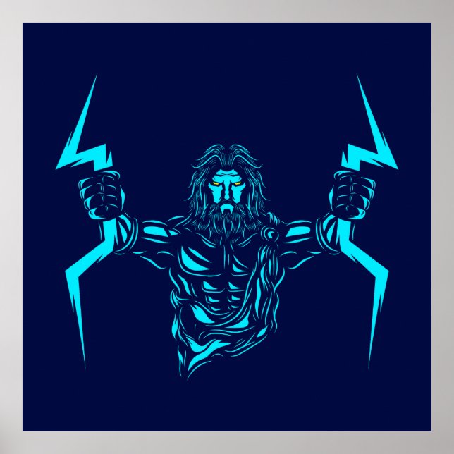 Arte pop de mitología de Zeus (Frente)