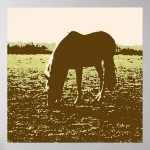 Arte pop de moda de caballo