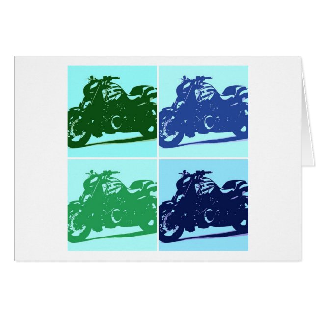 Arte pop de motocicleta (Anverso (Horizontal))