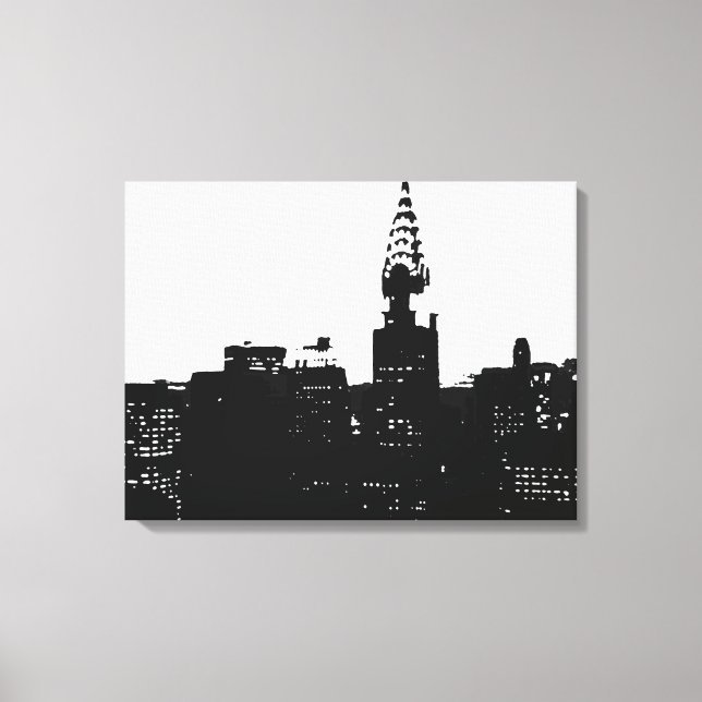 Arte pop de Nueva York blanco negro envuelto en te (Anverso)