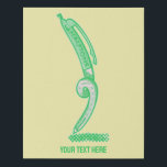 Arte pop de pluma verde de medio tono<br><div class="desc">Un ilustracion personalizado de un bolígrafo verde dibujando medias tonalidades. El bolígrafo dice medio tono. Un diseño para todo aquel que ame el poster de estilo retro y el arte cómico.</div>