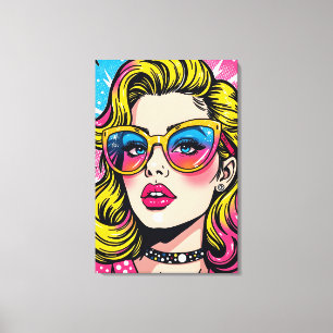 Arte pop de retro glam de los años 80
