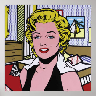 Arte pop de Roy Marilyn retrabajado y vectorizado