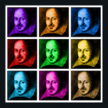 Arte pop de Shakespeare<br><div class="desc">Esta colorida versión de arte pop de Shakespeare es una manera divertida de expresar tu amor por la Barba de Avon. Disponible en una amplia gama de camisetas y regalos.</div>