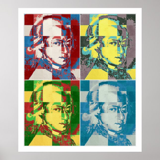 Arte pop de Wolfgang Amadeus Mozart (Frente)