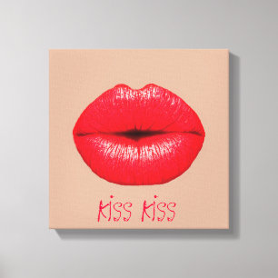 Arte pop del beso del beso de los labios del café