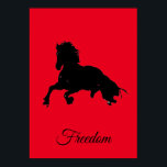 Arte pop del caballo negro rojo de la libertad<br><div class="desc">Obras de arte digitales de caballos salvajes,  pinturas,  imágenes e imágenes</div>