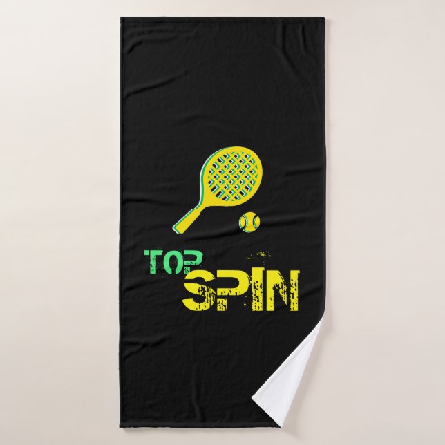 Arte pop del deporte del tenis, estafa verde y (Toalla de baño)