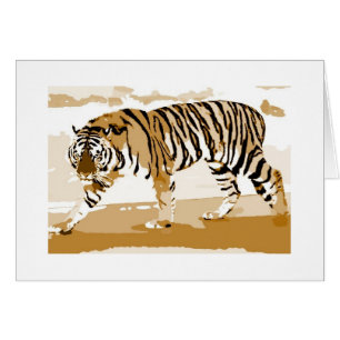 Arte pop del tigre que camina