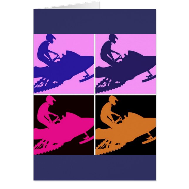 Arte pop en moto de nieve (Frente)