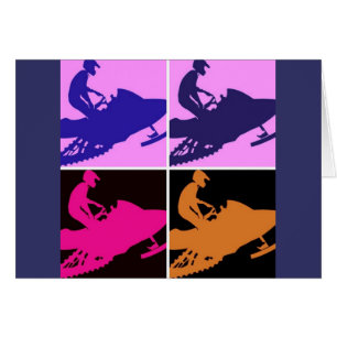 Arte pop en moto de nieve