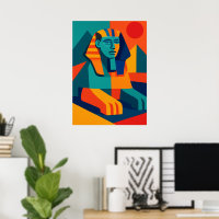 Arte pop esfinge en Egipto moderno