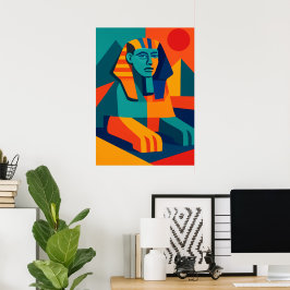 Arte pop esfinge en Egipto moderno